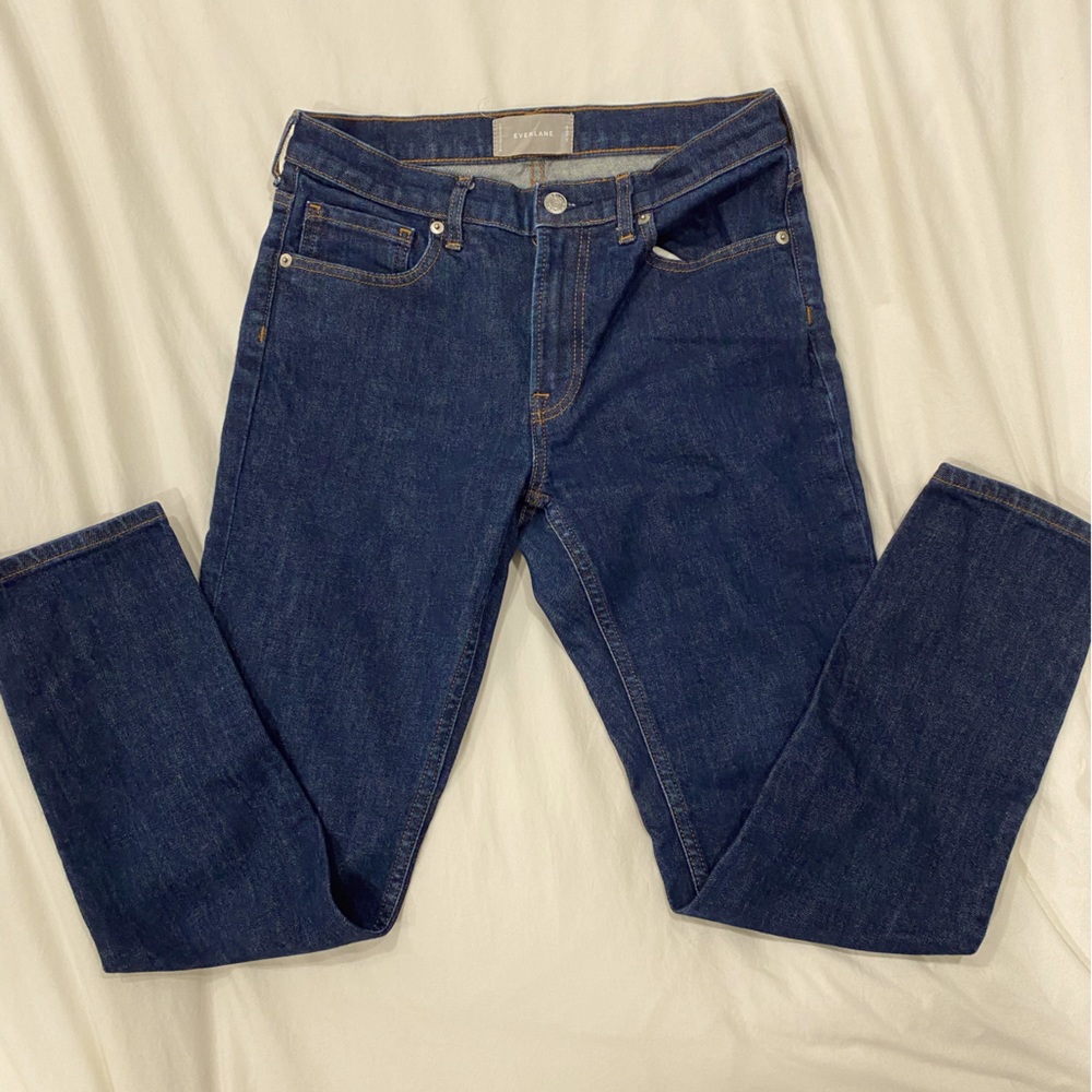 Everlane sz 28R High Rise Straight Leg Indigo Blue Denim